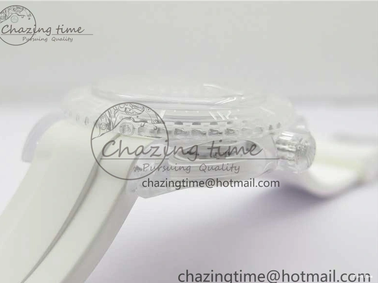 MiroTime 0116 Submariner Phantomlab Transparent KZF Best Edition Black Dial on White Rubber Strap VR StreetReady 2567